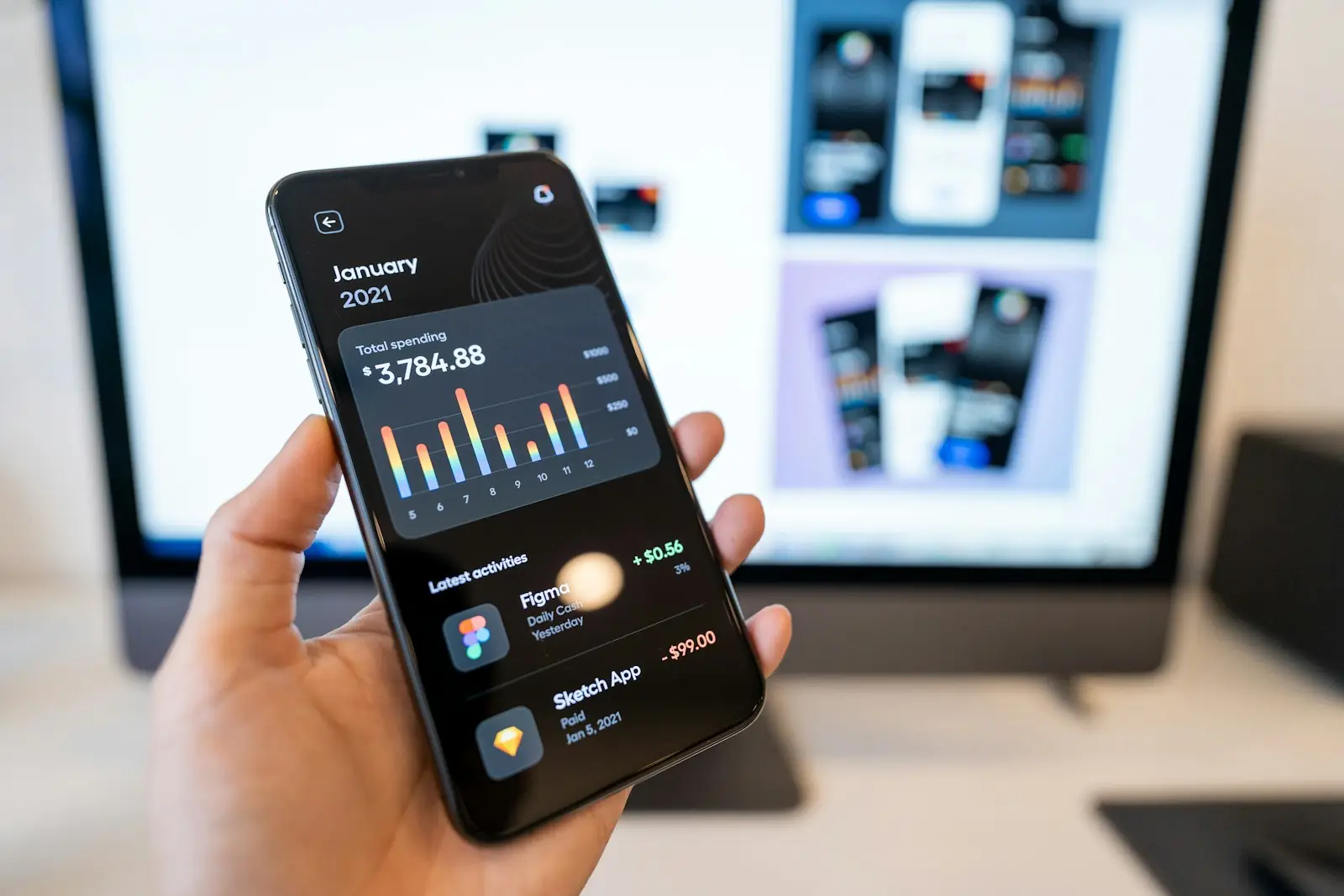 A person holding a smartphone